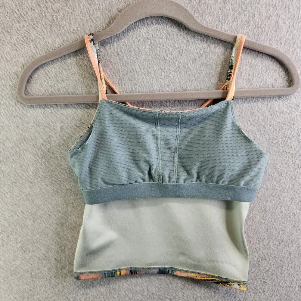 Athleta Girl Sports Bra Girls 12 Simone Biles Brushstroke Tank Because I Can - Picture 6 of 14